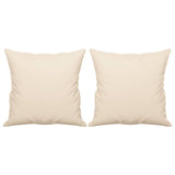 Canapé 2 places avec oreillers beige 120 cm tissu microfibre