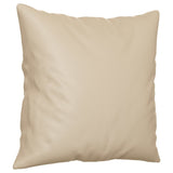 Canapé 2 places avec oreillers crème 140 cm tissu microfibre