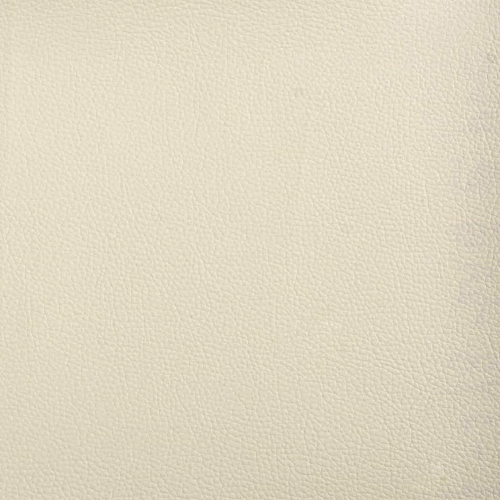 Canapé 2 places avec oreillers crème 140 cm similicuir