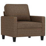Fauteuil avec repose-pied Marron 60 cm Tissu
