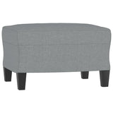Canapé à 3 places avec repose-pieds Gris clair 180 cm Tissu