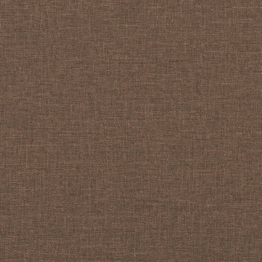 Canapé à 3 places avec repose-pieds Marron 180 cm Tissu