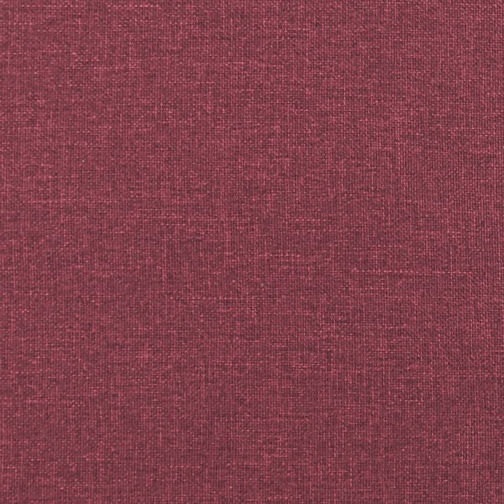Canapé à 3 places avec repose-pieds Rouge bordeaux 180 cm Tissu