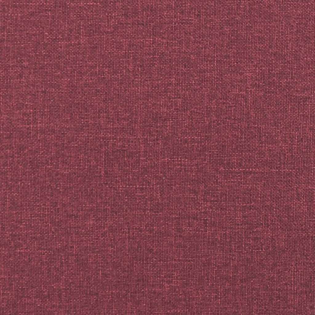 Canapé à 3 places avec repose-pieds Rouge bordeaux 180 cm Tissu
