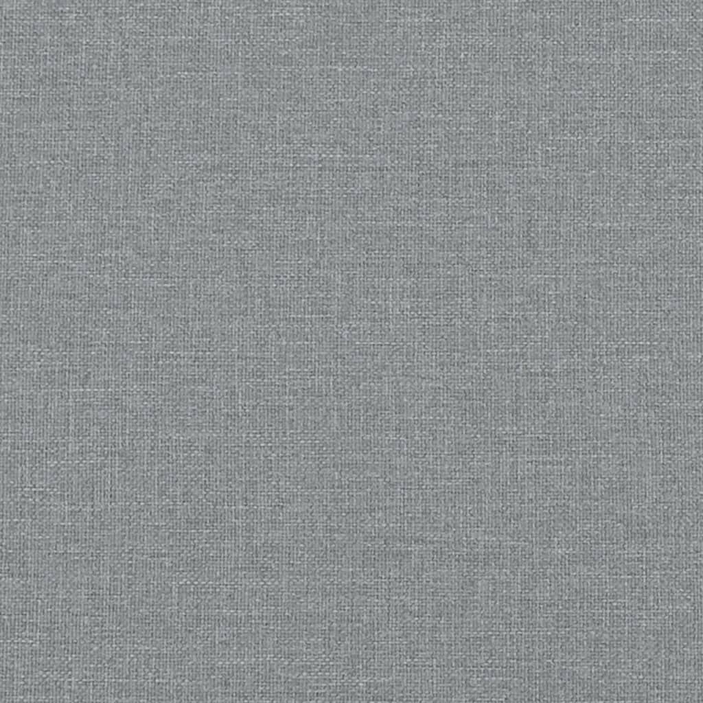 Canapé à 3 places avec repose-pieds Gris clair 180 cm Tissu