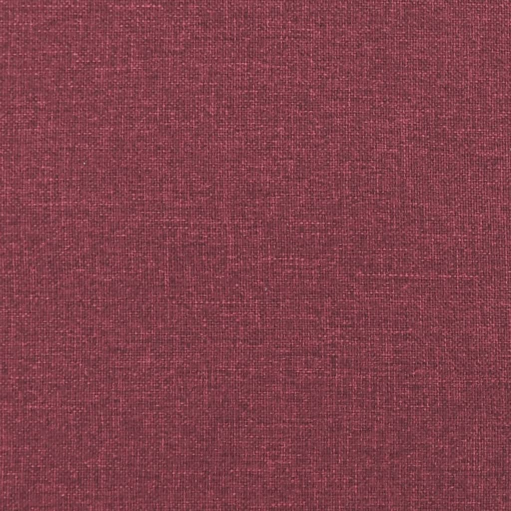 Canapé à 3 places avec repose-pieds Rouge bordeaux 180 cm Tissu