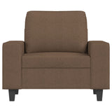 Fauteuil avec repose-pied Marron 60 cm Tissu