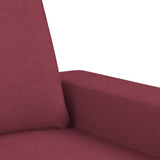 Fauteuil avec repose-pied Rouge bordeaux 60 cm Tissu
