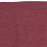 Canapé à 3 places avec repose-pieds Rouge bordeaux 180 cm Tissu