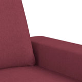 Canapé à 3 places avec repose-pieds Rouge bordeaux 180 cm Tissu