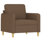 Fauteuil avec repose-pied Marron 60 cm Tissu