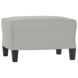 Fauteuil avec repose-pied Gris clair 60 cm Tissu microfibre