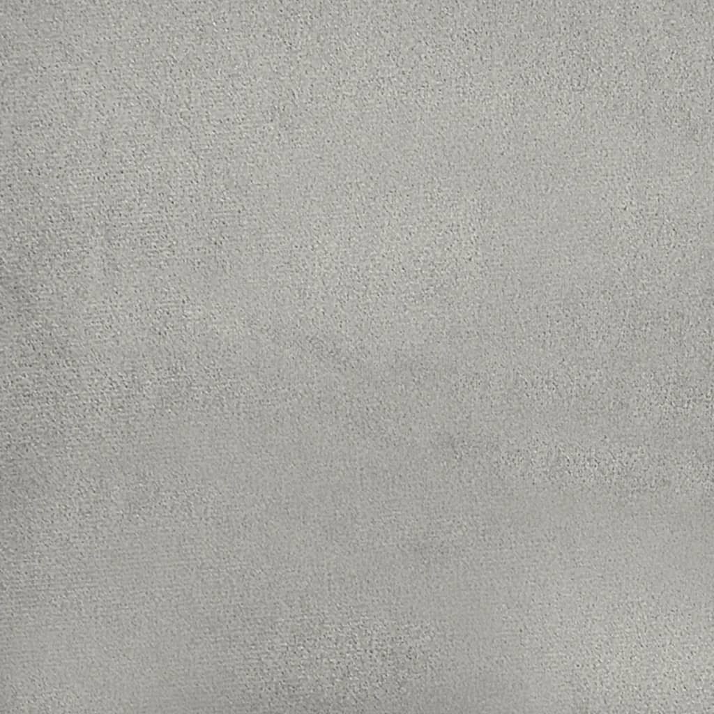 Canapé 3 places repose-pieds Gris clair 180 cm Tissu microfibre