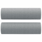 Ensemble de canapés 4 pcs coussins gris clair tissu