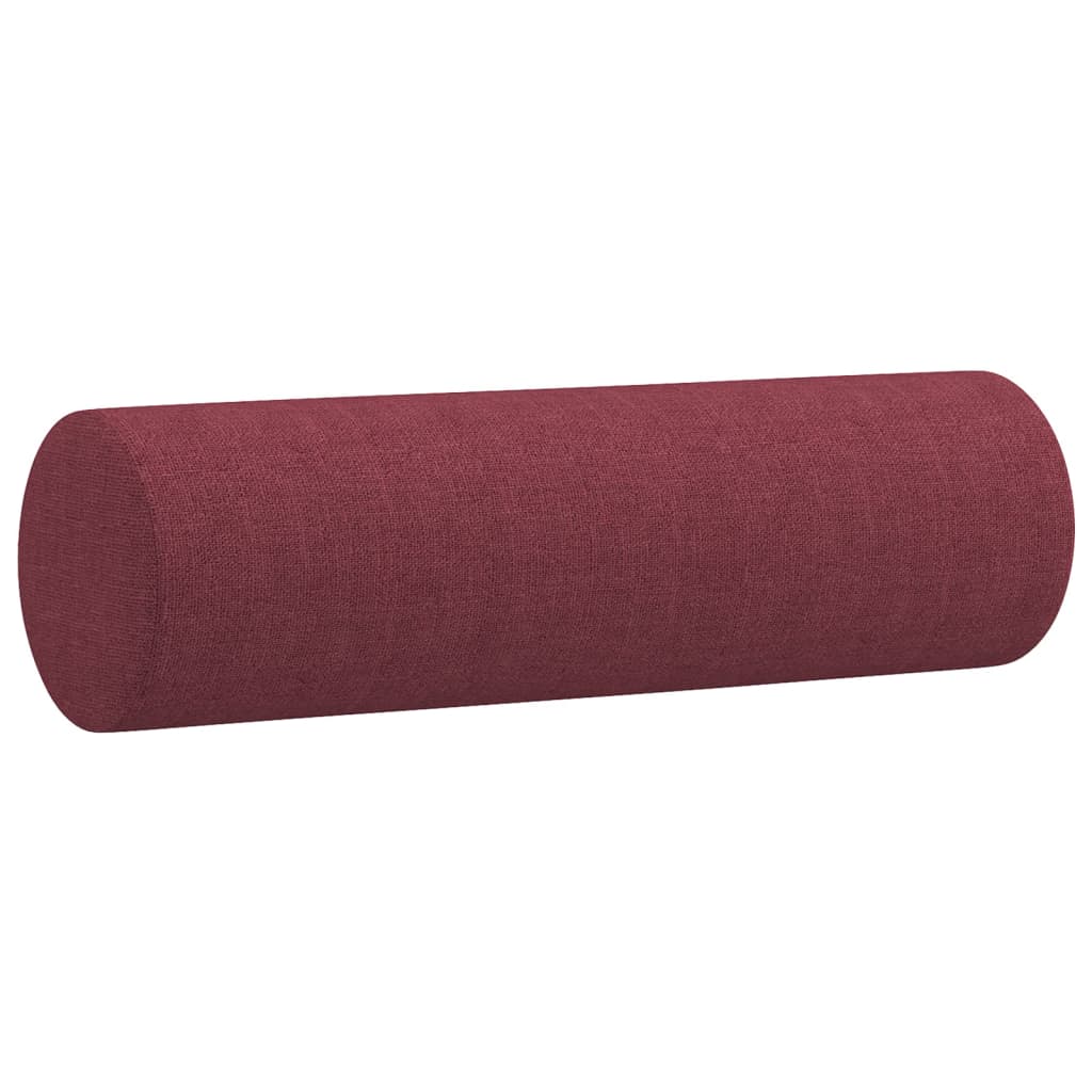 Ensemble de canapés 4 pcs avec coussins rouge bordeaux tissu