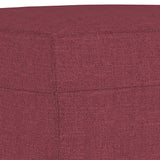 Ensemble de canapés 3 pcs avec coussins rouge bordeaux tissu