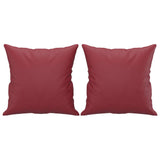 Ensemble de canapés 4 pcs et coussins rouge bordeaux similicuir