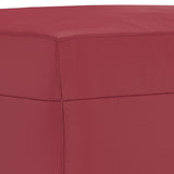 Ensemble de canapés 3 pcs et coussins rouge bordeaux similicuir