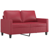 Ensemble de canapés 4 pcs et coussins Rouge bordeaux Similicuir
