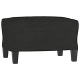 Ensemble de canapés 3 pcs avec coussins Noir Tissu