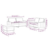 Ensemble de canapés 3 pcs avec coussins Rose Velours