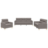 Ensemble de canapés 3 pcs avec coussins Taupe Tissu