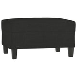 Ensemble de canapés 4 pcs avec coussins noir tissu