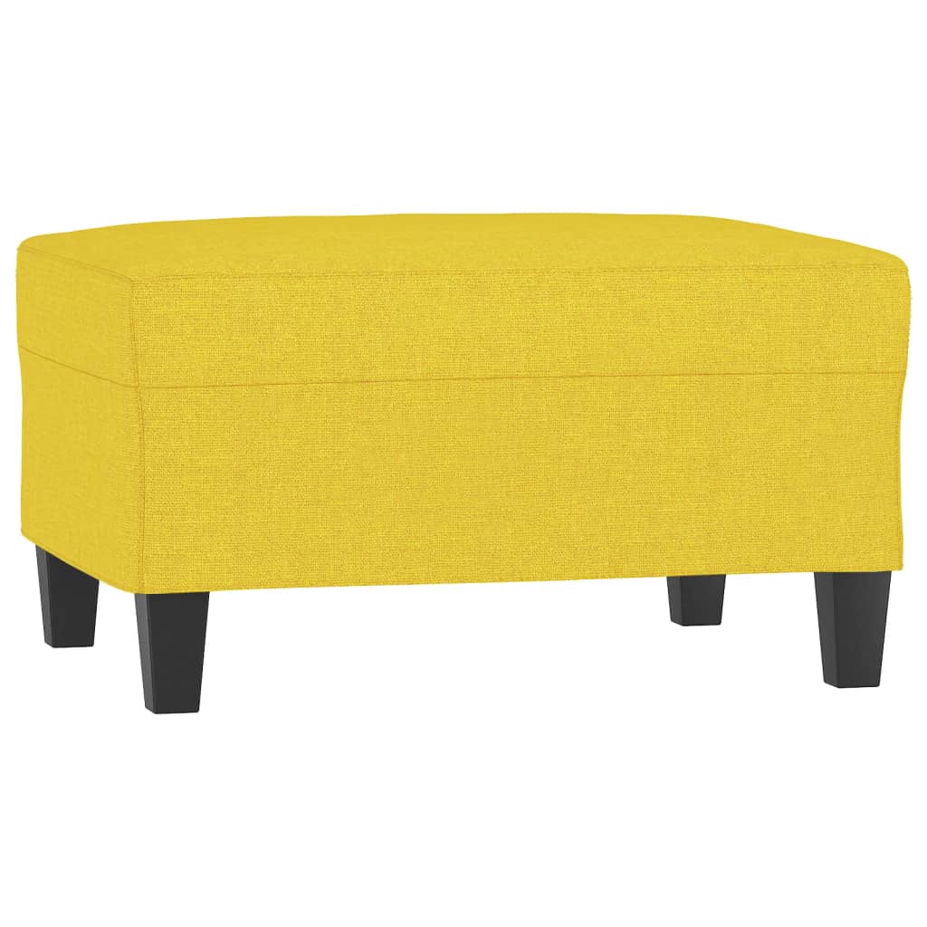 Ensemble de canapés 4 pcs avec coussins jaune clair tissu