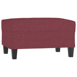 Ensemble de canapés 4 pcs avec coussins rouge bordeaux tissu