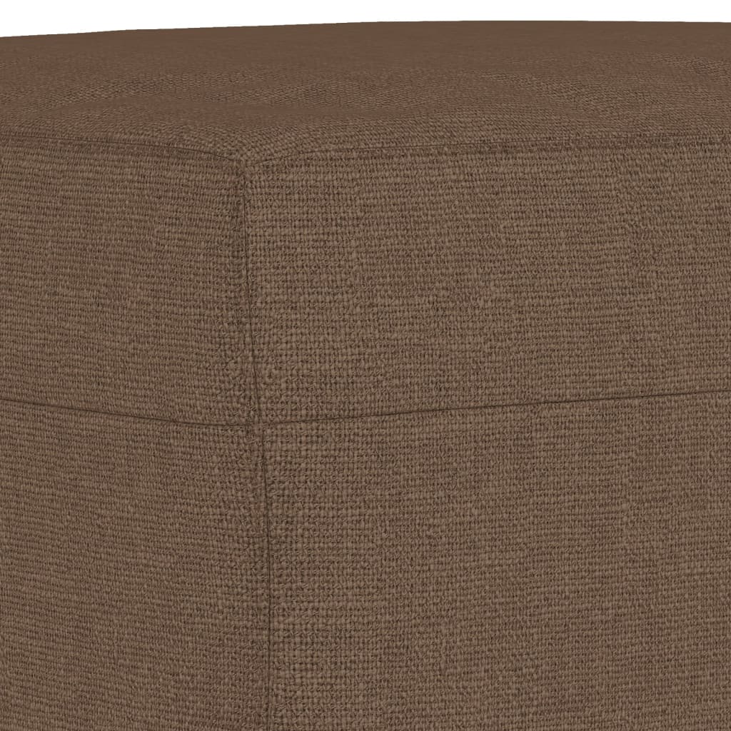 Ensemble de canapés 3 pcs avec coussins Marron Tissu