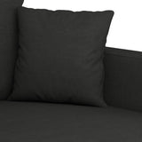 Ensemble de canapés 3 pcs avec coussins Noir Tissu