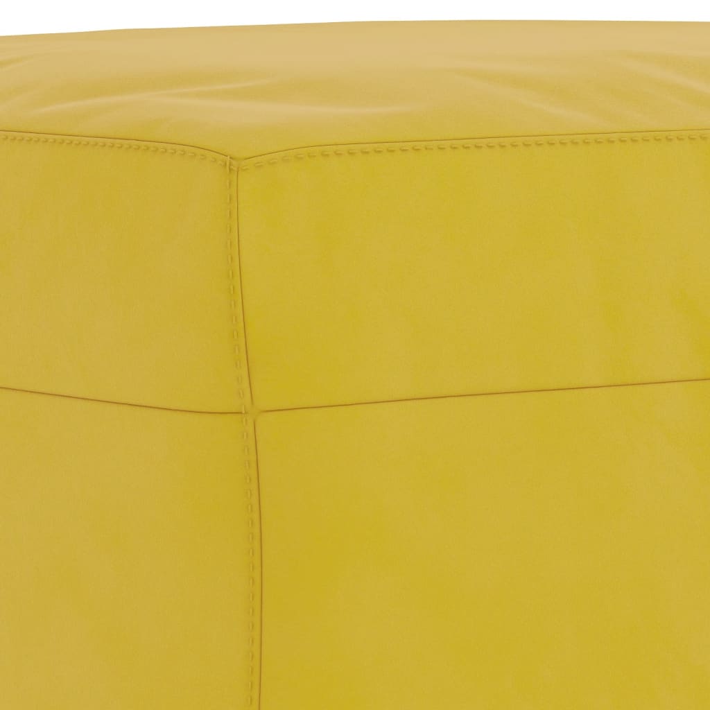 Ensemble de canapés 4 pcs avec coussins Jaune Velours