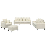 Ensemble de canapés 4 pcs avec coussins Crème Velours