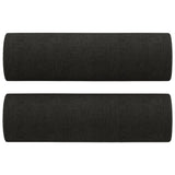 Ensemble de canapés 3 pcs avec coussins noir tissu