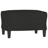 Ensemble de canapés 4 pcs avec coussins noir tissu