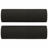 Ensemble de canapés 4 pcs avec coussins noir tissu