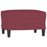 Ensemble de canapés 4 pcs avec coussins rouge bordeaux tissu