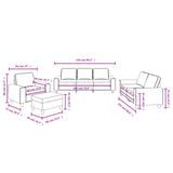 Ensemble de canapés 4 pcs marron tissu