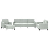 Ensemble de canapés 4 pcs gris clair velours