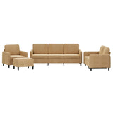 Ensemble de canapés 4 pcs marron velours