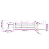 Ensemble de canapés 3 pcs avec coussins noir velours