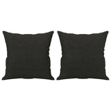 Ensemble de canapés 4 pcs avec coussins noir tissu