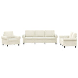 Ensemble de canapés 3 pcs avec coussins Crème Velours