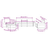 Ensemble de canapés 4 pcs avec coussins Gris clair Velours