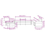 Ensemble de canapés 4 pcs avec coussins Rose Velours