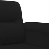 Ensemble de canapés 3 pcs avec coussins Noir Tissu microfibre