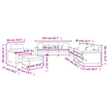 Ensemble de canapés 4 pcs avec coussins Beige Tissu microfibre