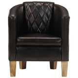 Chaise cabriolet noir cuir véritable