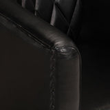 Chaise cabriolet noir cuir véritable