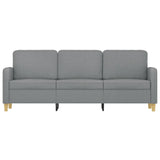 Canapé à 3 places Gris clair 180 cm Tissu